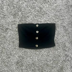 SHEIN button crop top